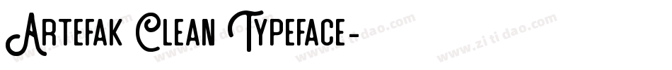 Artefak Clean Typeface字体转换